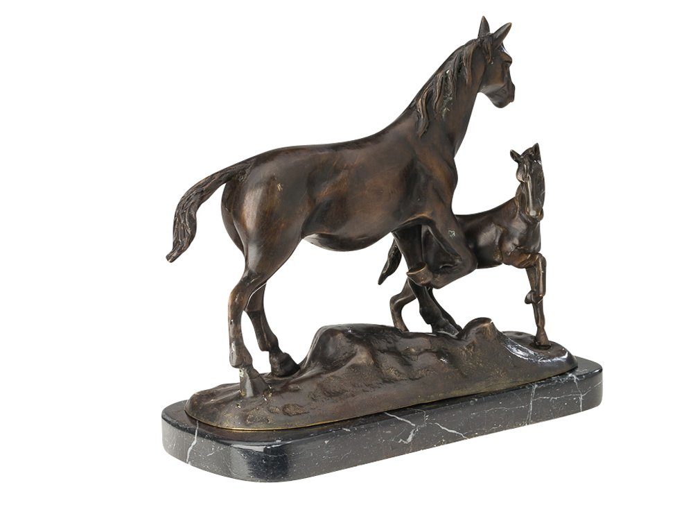 mit Fohlen Bronzefigur Bronzeskulptur Pferd Skulptur S 26cm Aubaho Bronze antik Reiten