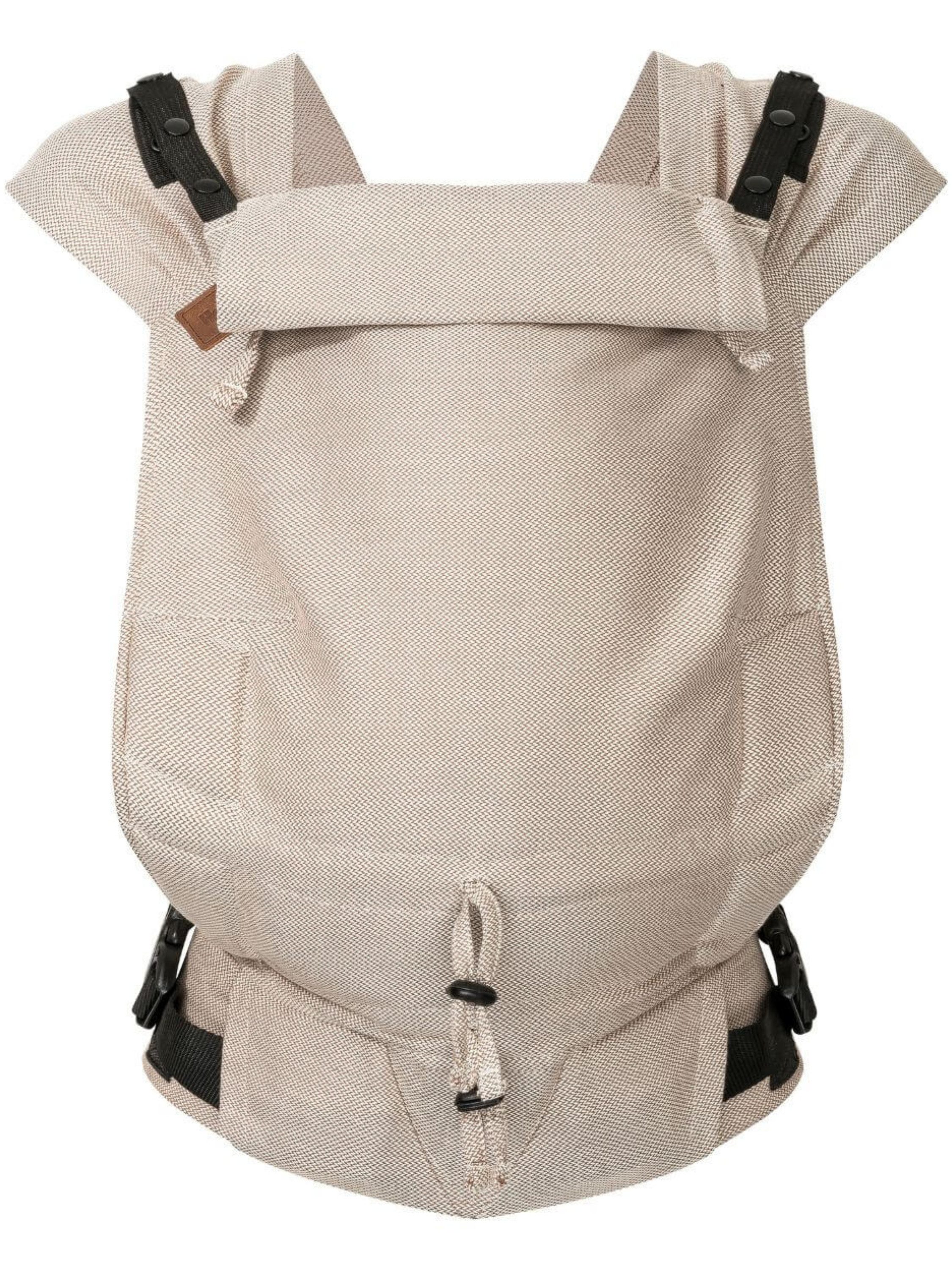 Hoppediz Babytrage Primeo, ab Geburt (2,5 kg) Bauchtrage & Rückentrage aus 100 % Bio-Baumwolle