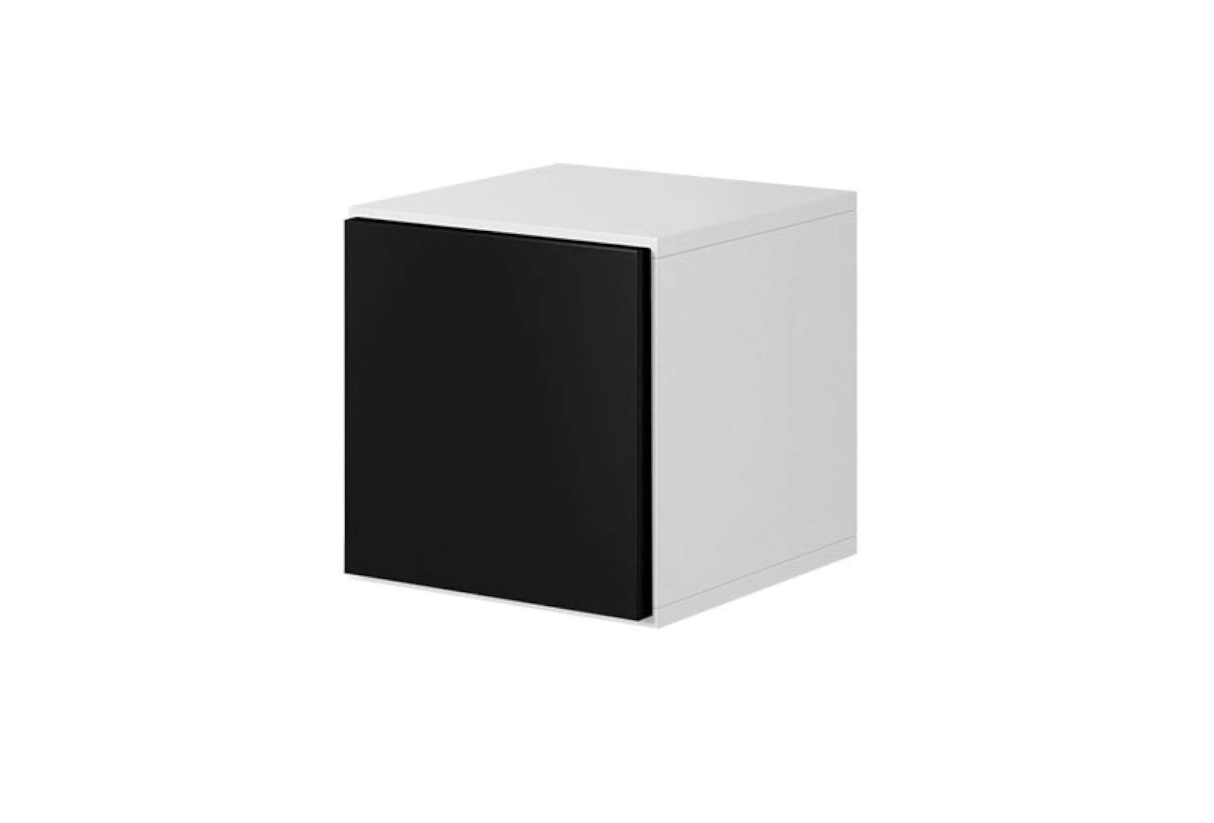 Stylefy Wohnwand Cono XIII, Wohnzimmer-Set), aus Schwarz (Set Weiß bestehend Modern 4xHängeschrank, Push-to-Open, (4-St), Matt Wohnmöbel, Matt mit Design 