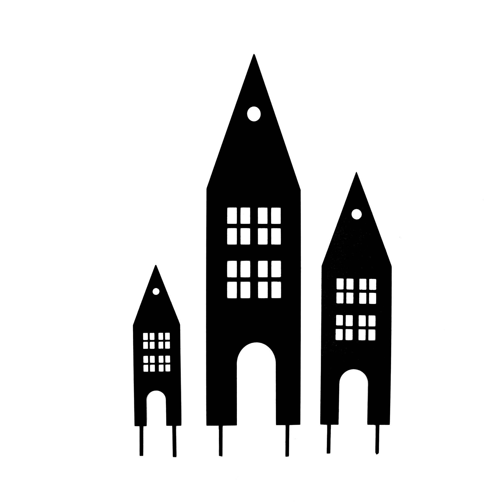 UNUS GARDEN Gartenstecker Gartenstecker Rost Häuser 3er Set (3-St., Gartens günstig online kaufen