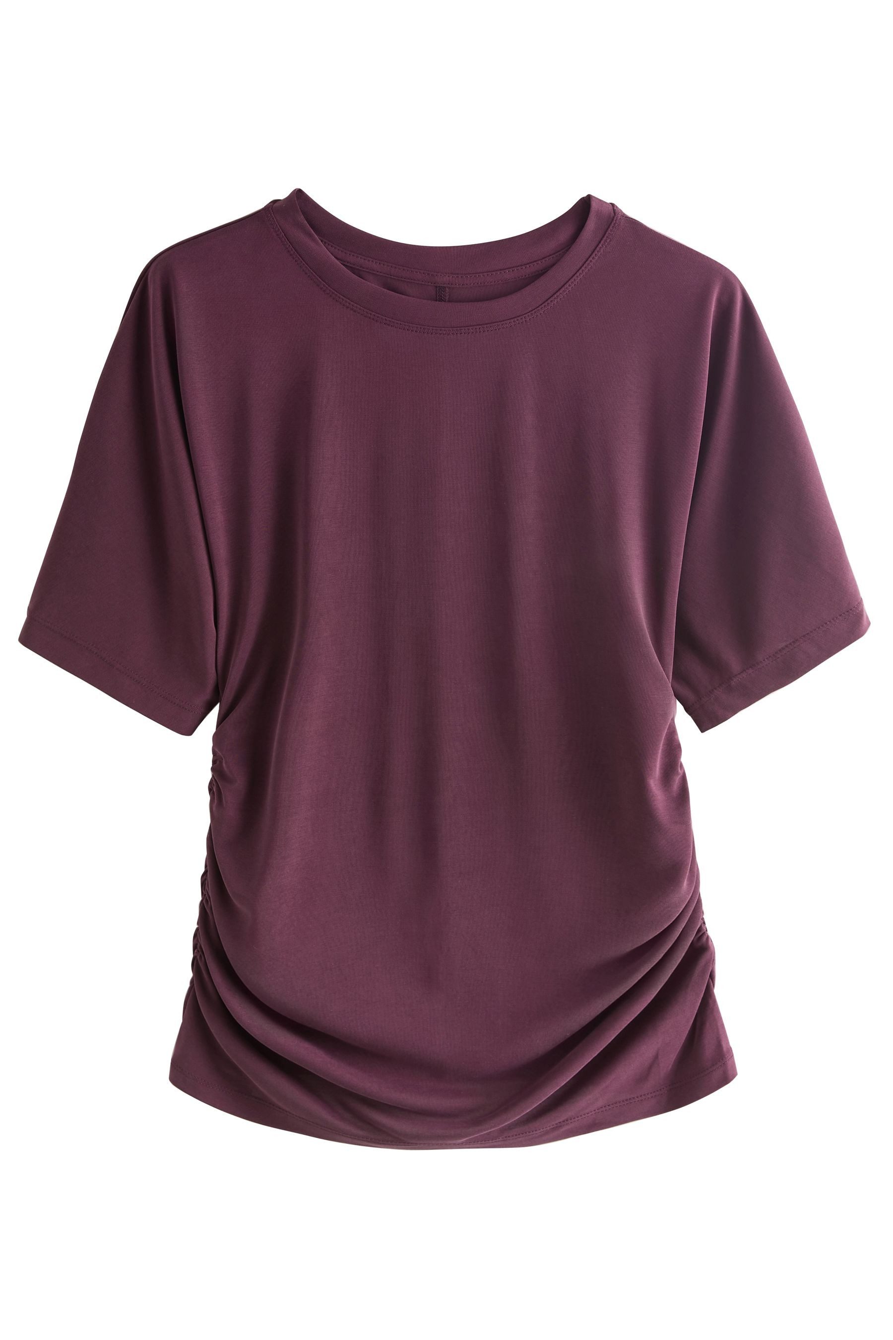 Next T-Shirt Active Modal-T-Shirt mit seitlicher Raffung (1-tlg) günstig online kaufen