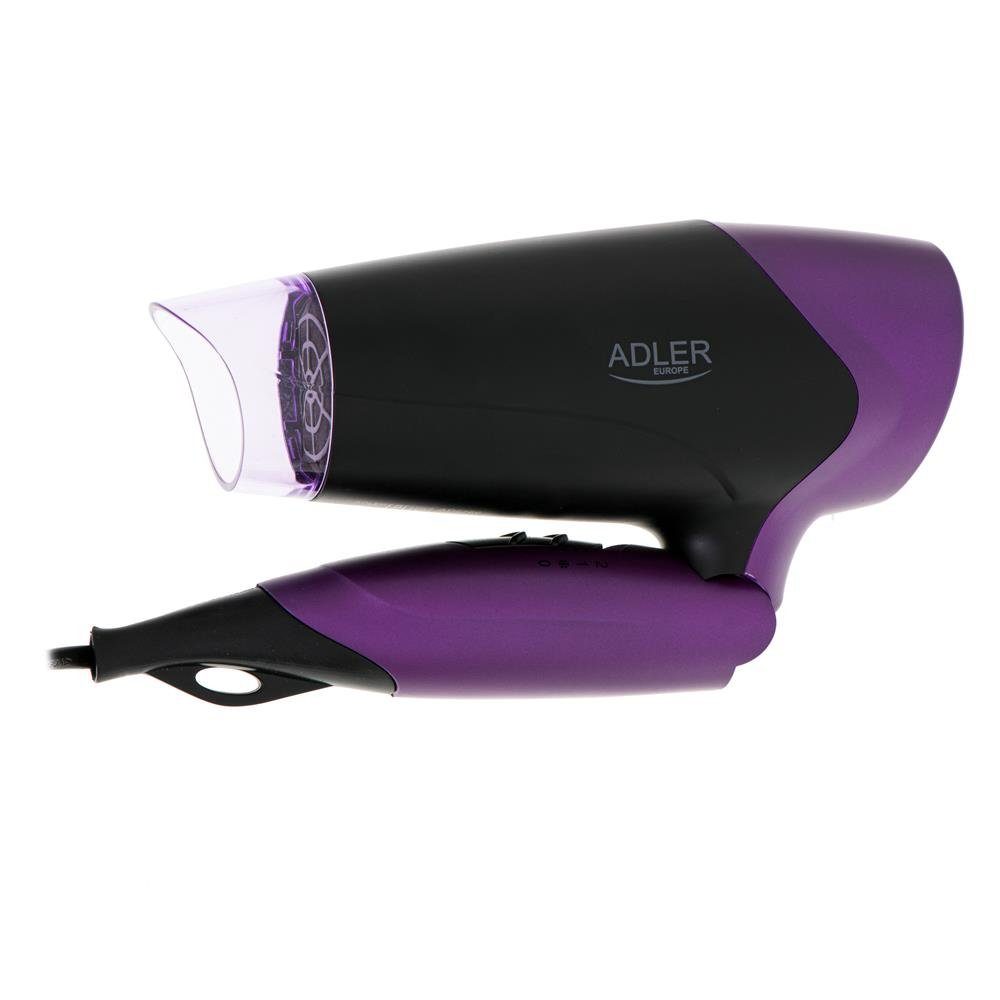Adler Haartrockner AD 2260, 1600,00 W, schwarz lila zusammenklappbar Kunststoff Netzstrom