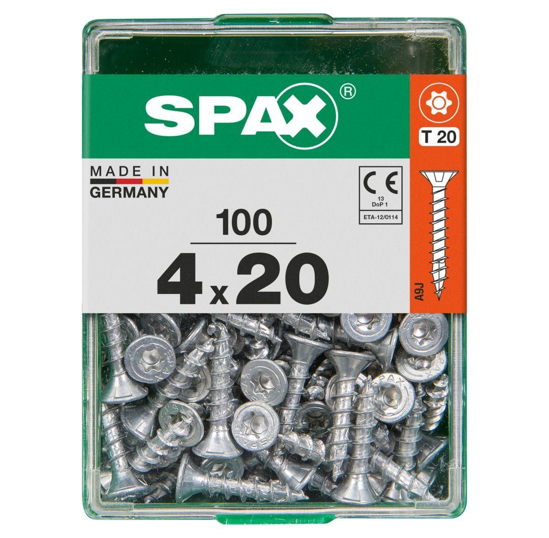 SPAX Holzbauschraube Spax Universalschrauben 4.0 x 20 mm TX 20 Senkkopf