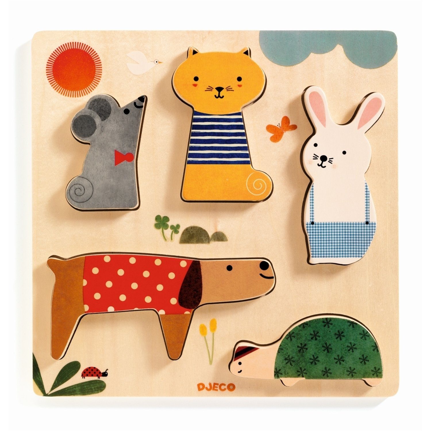 DJECO Puzzle DJ01051 Relief Puzzle: Woodypets günstig online kaufen