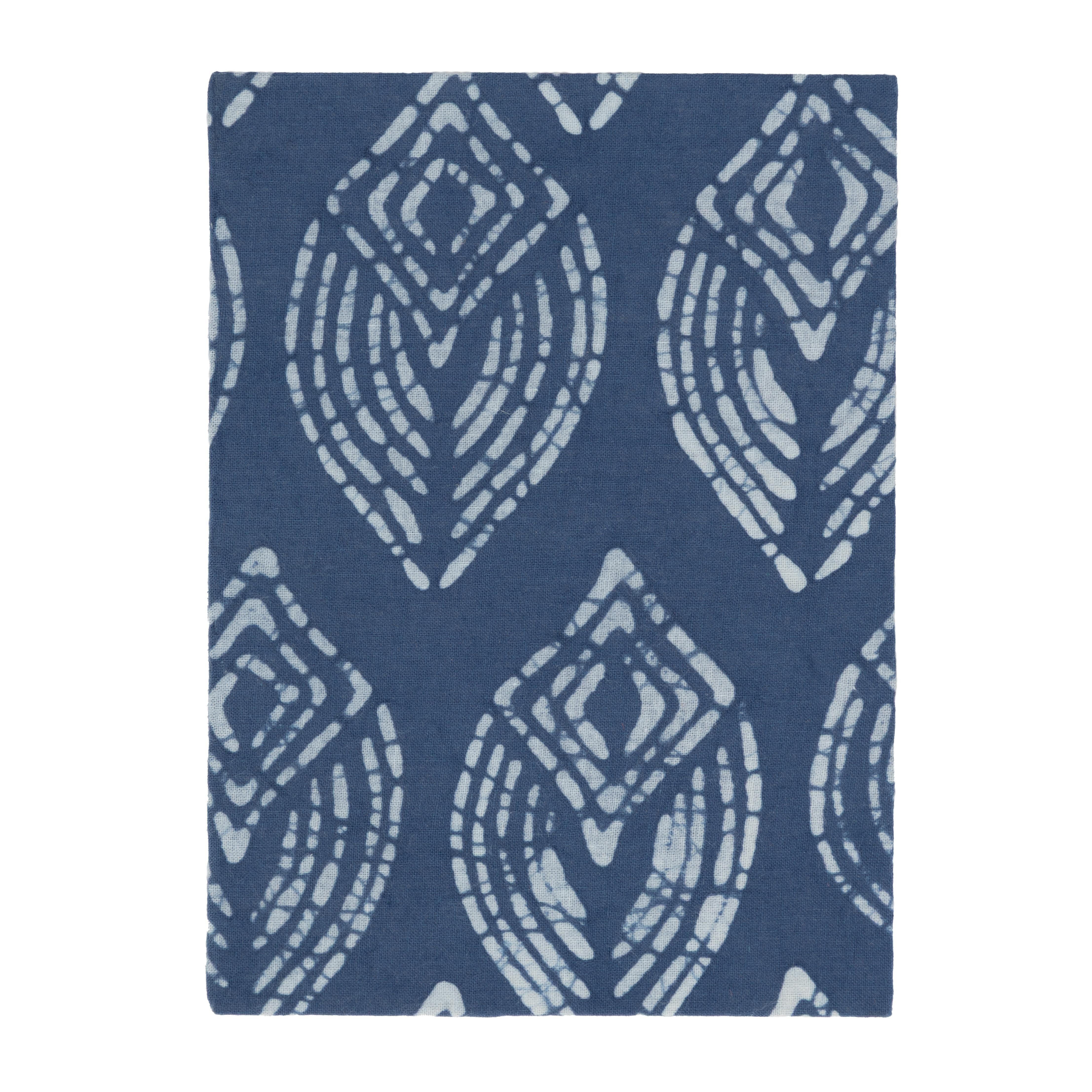 El Puente Notizbuch Notizbuch mit Stoffumschlag in Blau, Handmade, Handmade
