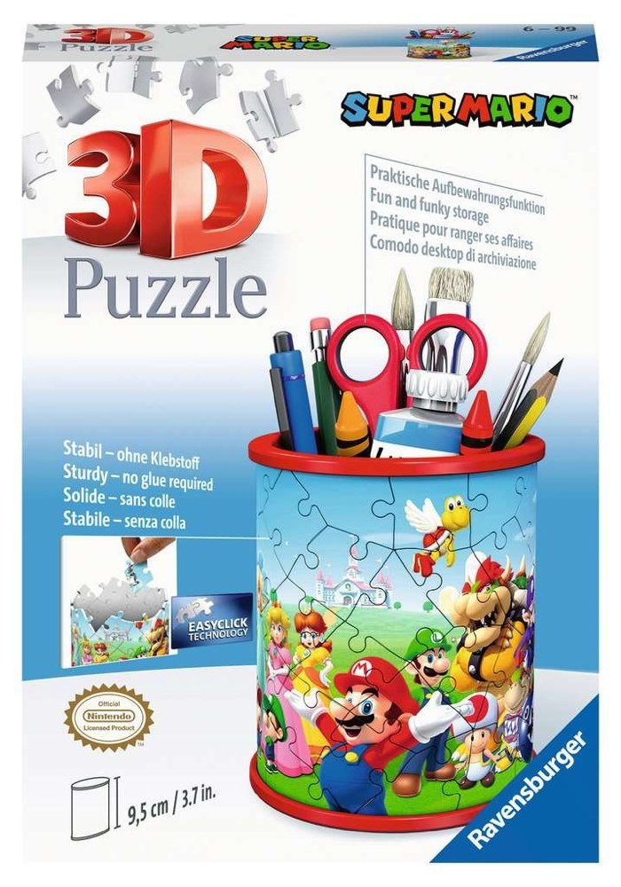 11255, Puzzleteile 54 3D 3D-Puzzle Ravensburger Ravensburger Teile Utensilo Super Mario Puzzle 54