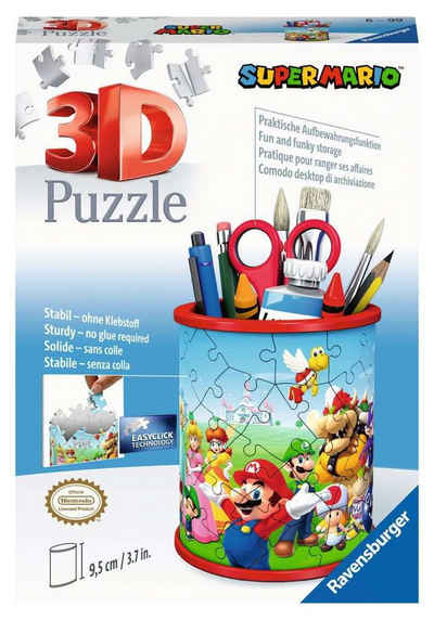 Ravensburger 3D-Puzzle 54 Teile Ravensburger 3D Puzzle Utensilo Super Mario 11255, 54 Puzzleteile