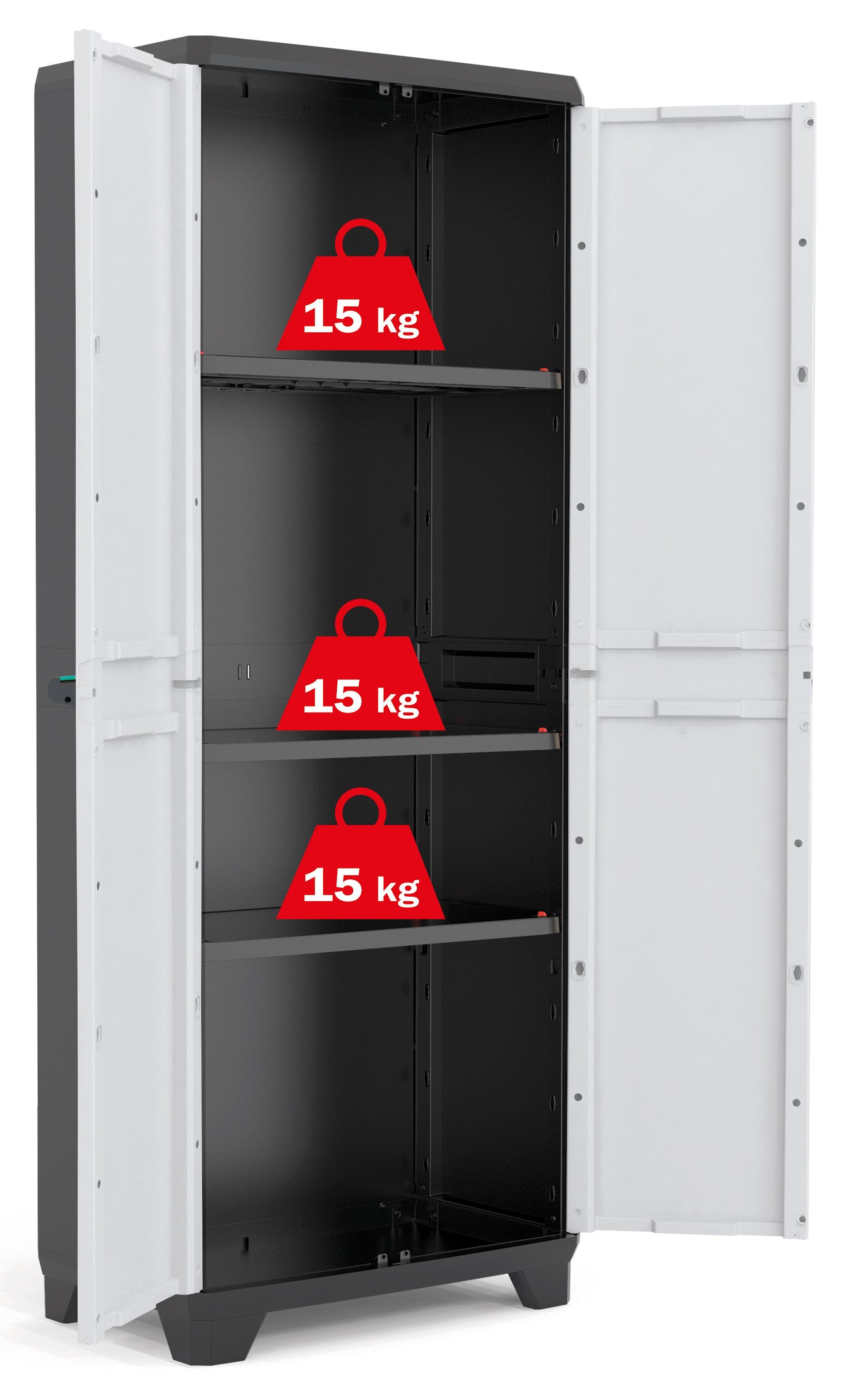 ONDIS24 Mehrzweckschrank Kunststoffschrank Haushaltschrank Linear Multifunk günstig online kaufen