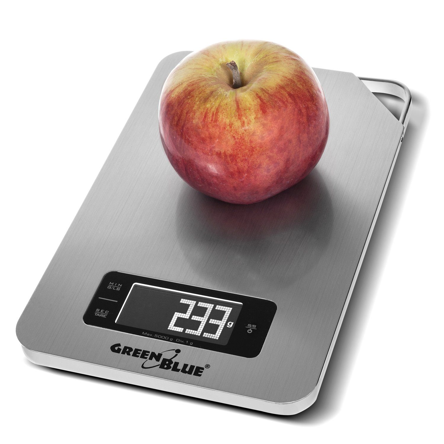 GreenBlue Küchenwaage GB170, 2 in 1 Timer-Zusatzfunktion, Messgenauigkeit [1g]