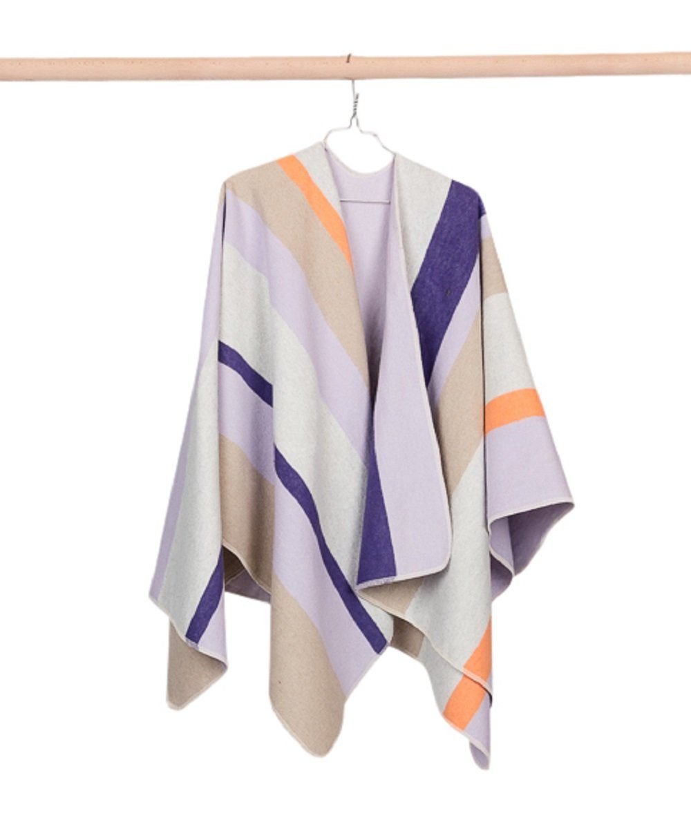 Wohndecke Poncho Silvretta 'Streifen' 70 x günstig online kaufen
