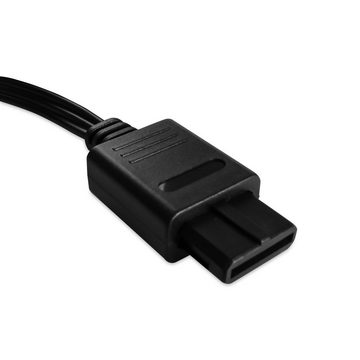 EAXUS Video AV Kabel für Nintendo GameCube, Nintendo 64 & Super Nintendo Audio- & Video-Kabel, Composite-Video, Stereo Audio, (180 cm), Geeignet für NGC, N64, SNES