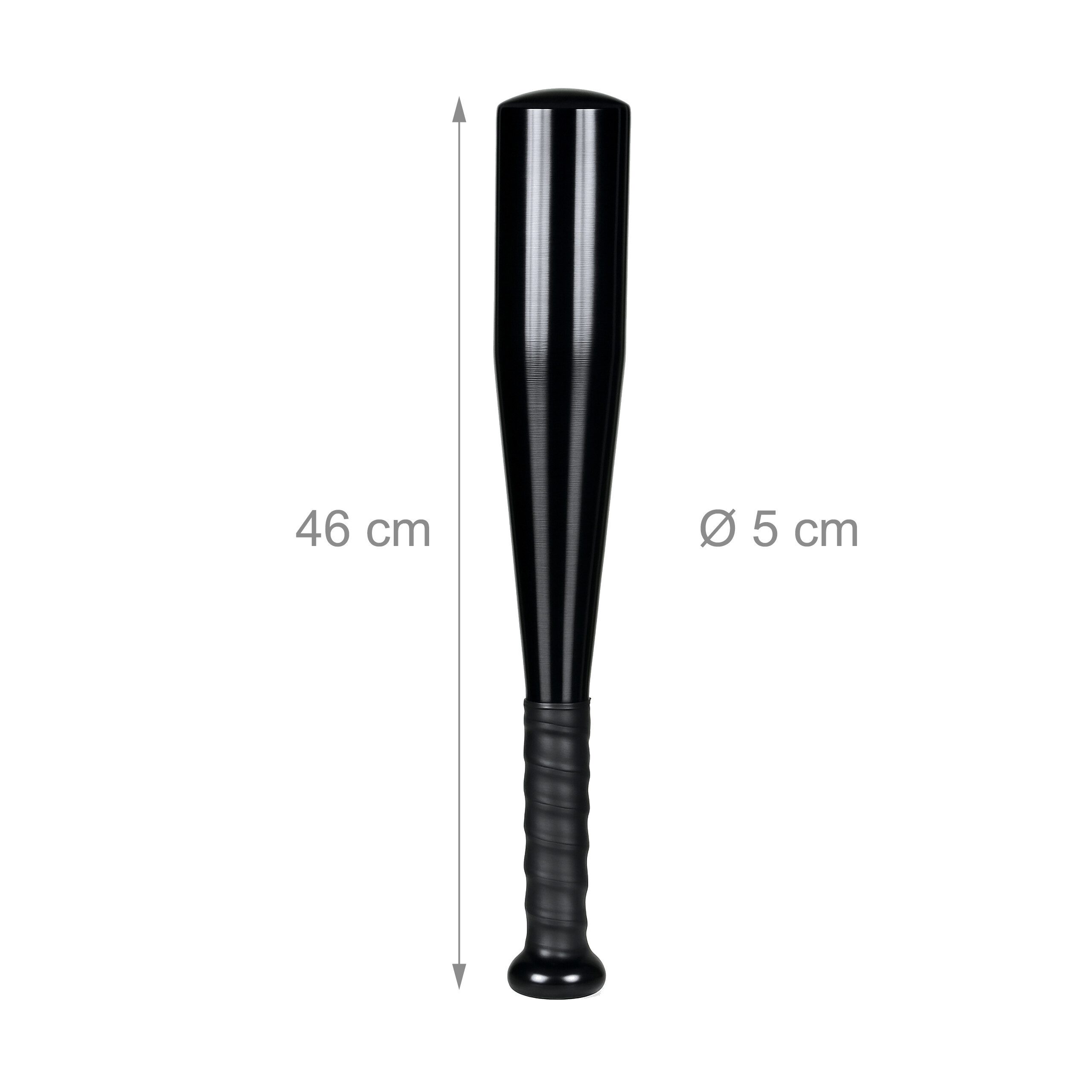 relaxdays Baseballschläger 18" Aluminium, Aluminium, 5 ", (1 St), schwarz