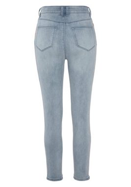 LASCANA High-waist-Jeans mit seitlicher Stickerei