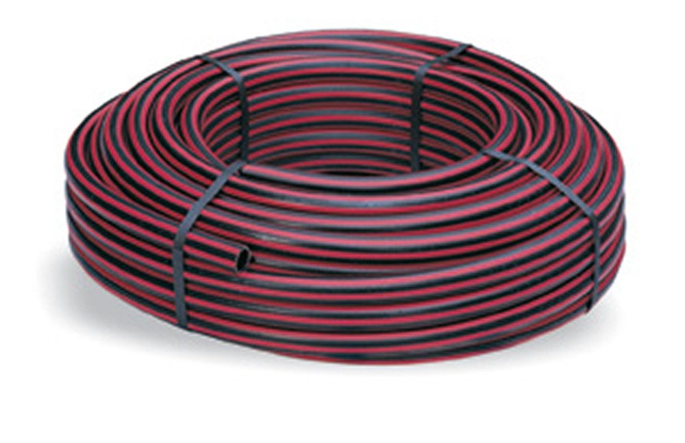 Schlauch 40er Pack GUMMI-WASSERSCHLAUCH, EPDM, Schwarz mit roten Streifen, 40 m