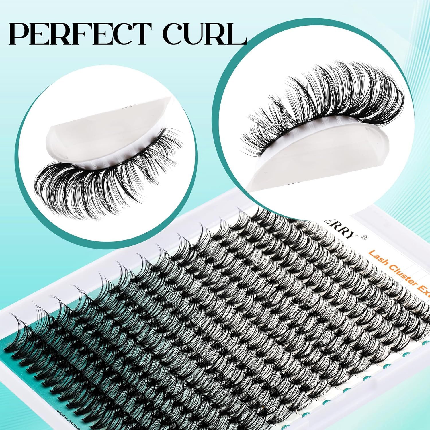 GEMERRY Einzelwimpern -Set 40D Cluster Wimpern 0.07 D Crul 10–18mm Clusters, Natürlich & Voluminös, inkl. Kleber & Applikator