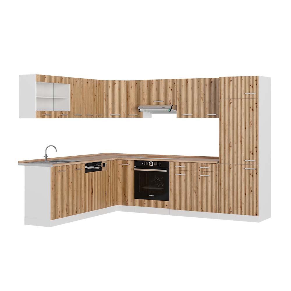 Front: Artisan-Eiche | Arbeitsplatte: Goldkraft Eiche