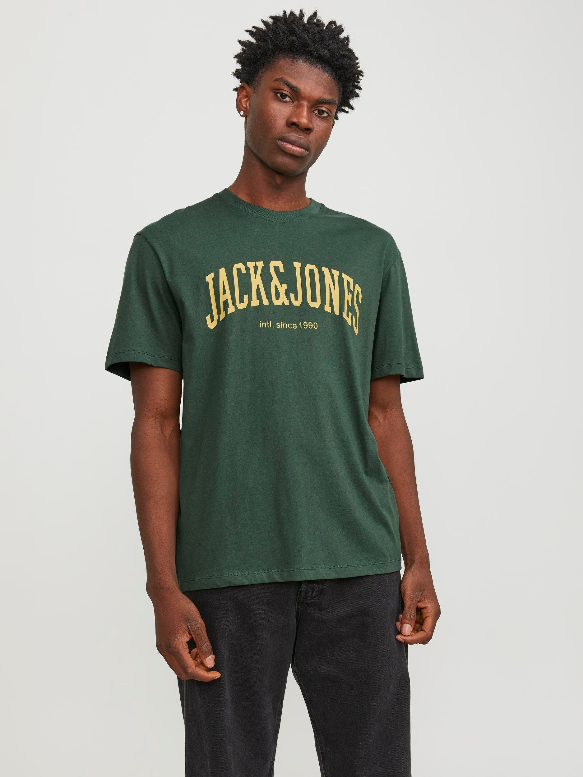 Jack & Jones Rundhalsshirt JJEJOSH TEE SS CREW NECK NOOS dark green | T-Shirts