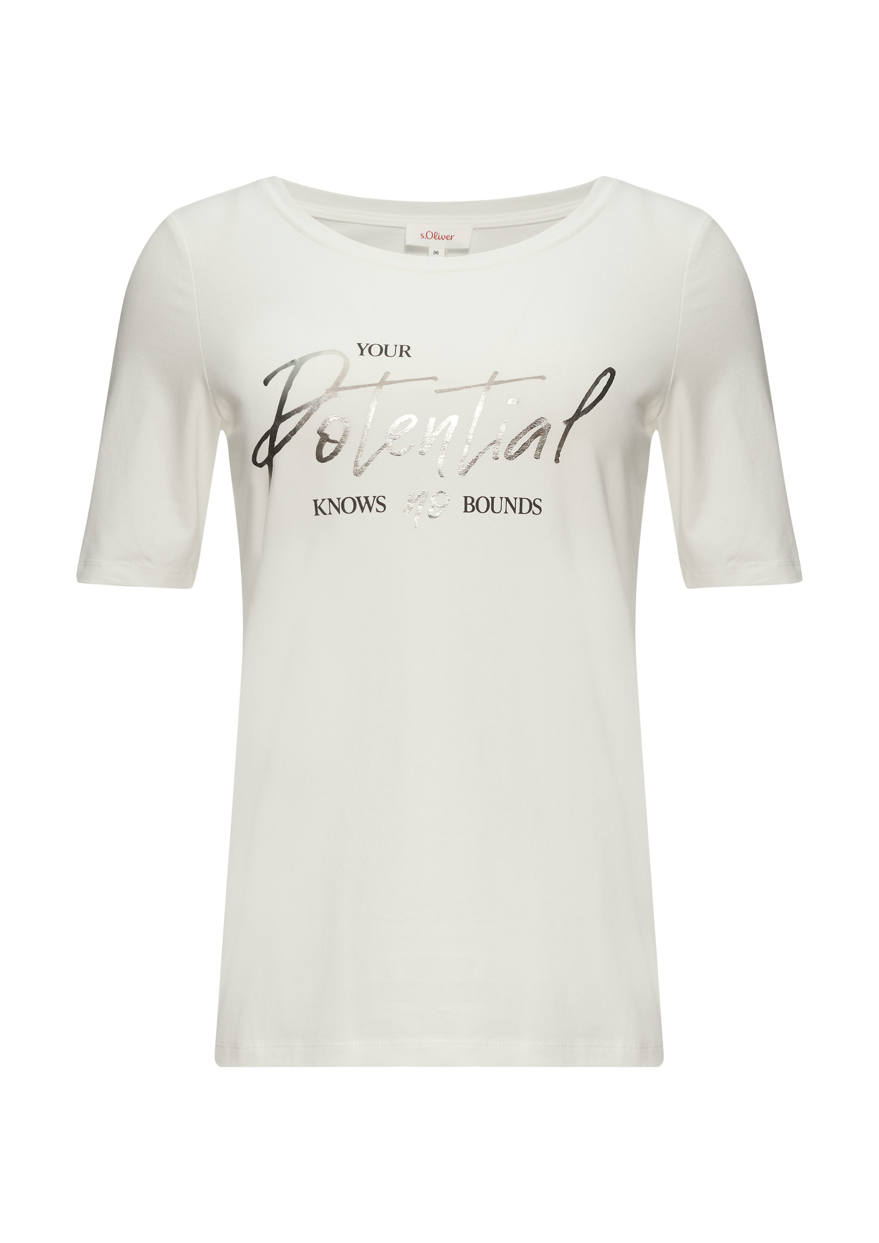 s.Oliver Kurzarmshirt T-Shirt mit Frontprint im günstig online kaufen