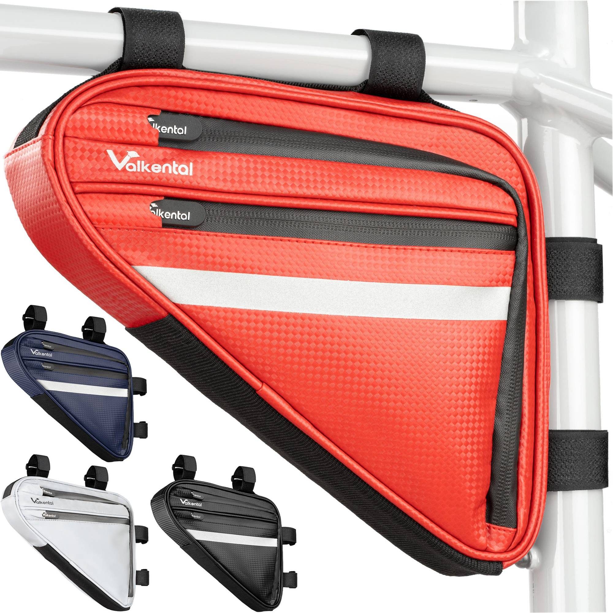 Valkental Fahrradtasche ValkTriangle - Praktische Rahmentasche mit viel Platz