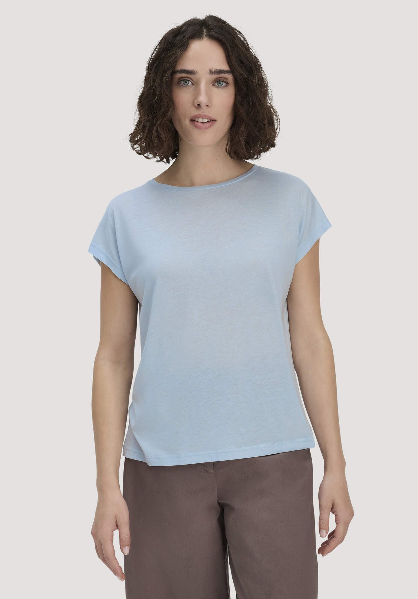Hessnatur T-Shirt aus TENCEL™ Lyocell mit Bio-Baumwolle (1-tlg)