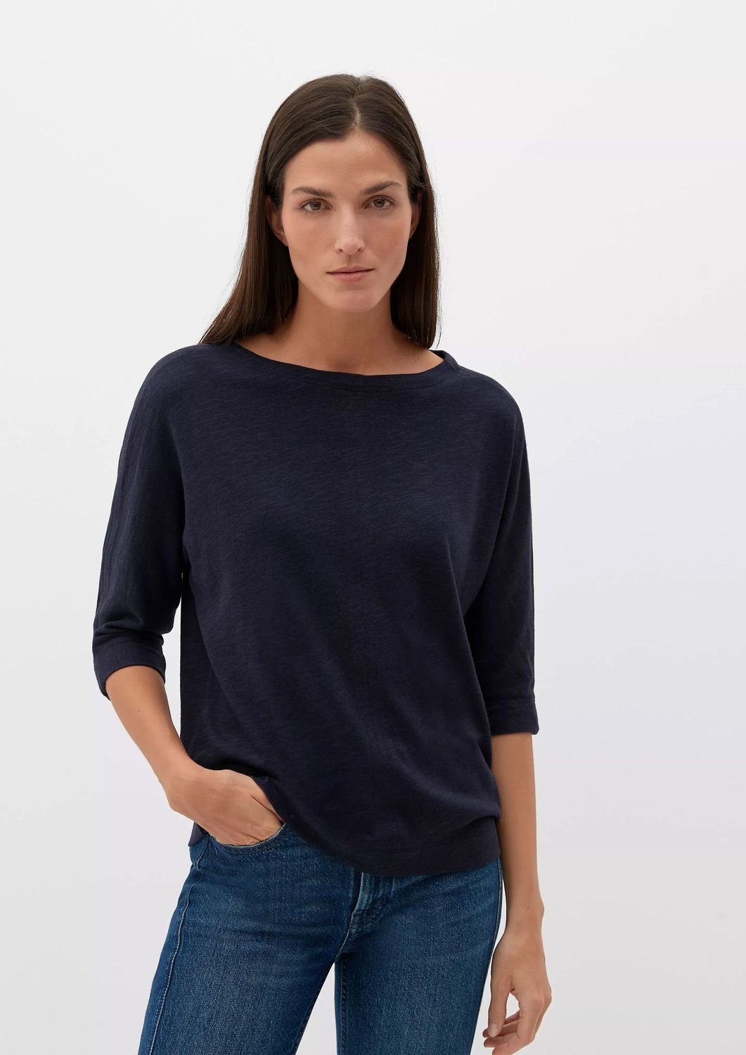 s.Oliver T-Shirt Basic mit U-Boot-Ausschnitt günstig online kaufen