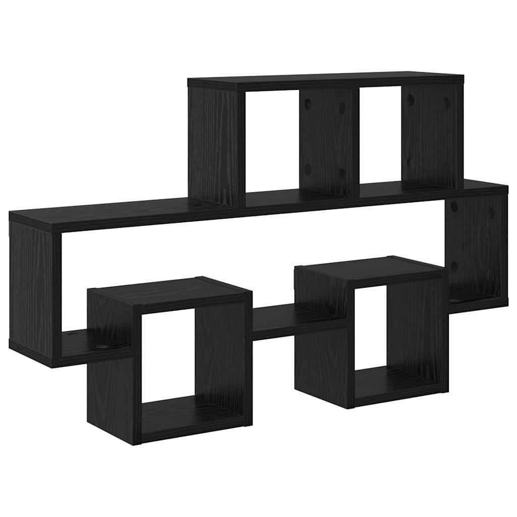 vidaXL Regal Wandregal Schwarz Eichen-Optik 82 x 15 x 51 cm Holzwerkstoff, günstig online kaufen