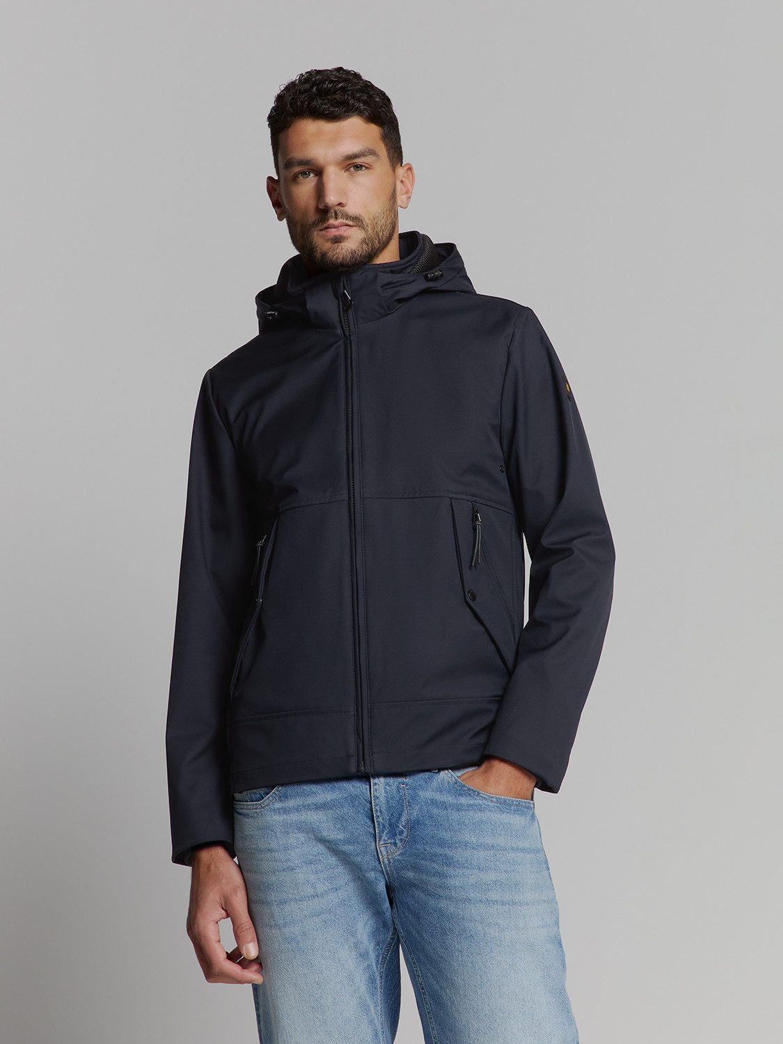 NO EXCESS Kurzjacke No Excess Jacke mit abnehmbarer kapuze