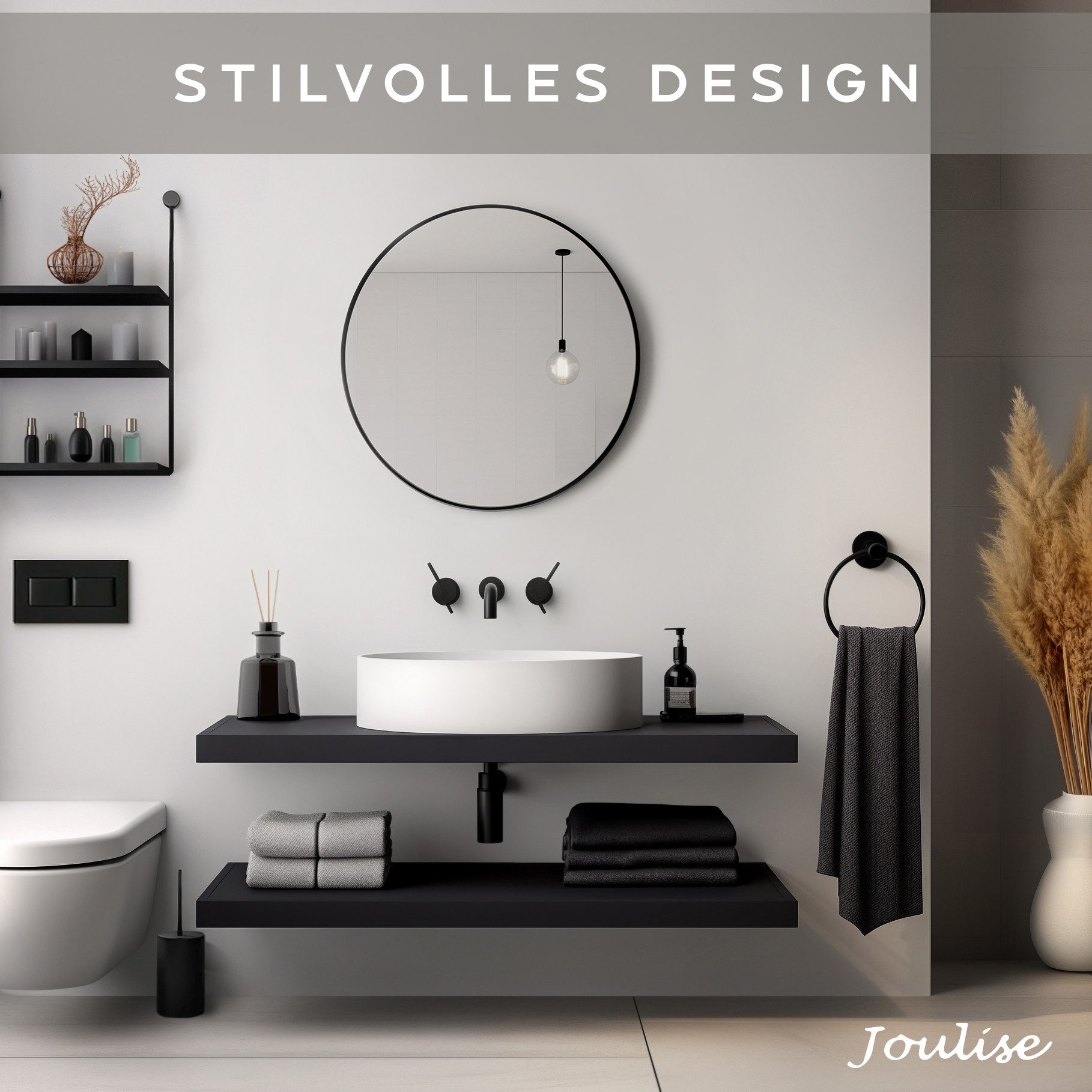 JOULISE Wandspiegel Spiegel rund, Badezimmerspiegel 50/60/70 cm, Aluminiumr günstig online kaufen