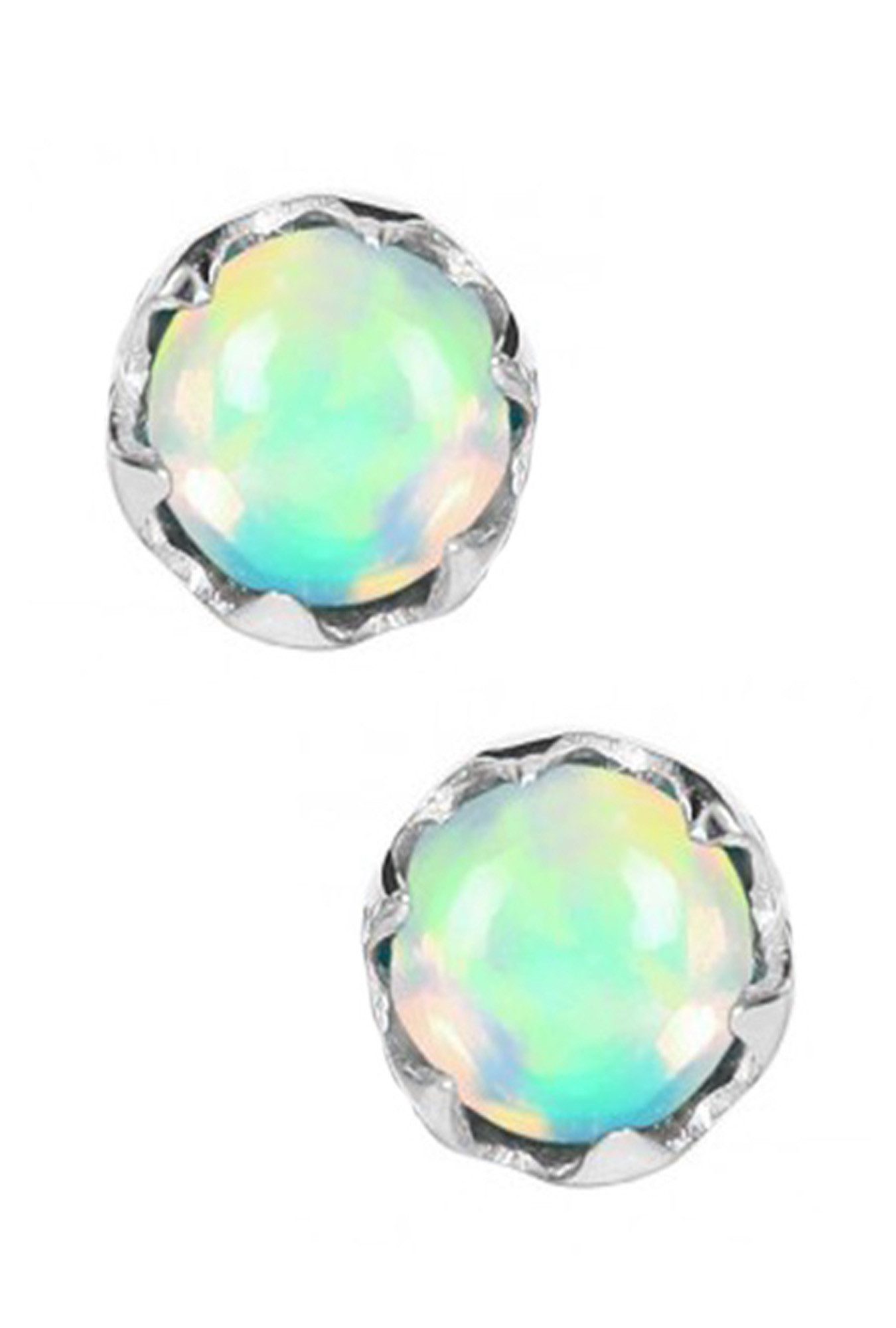 Limana Paar Ohrstecker echter Edelstein Opal 925 Silber kleine Ohrringe 5mm günstig online kaufen