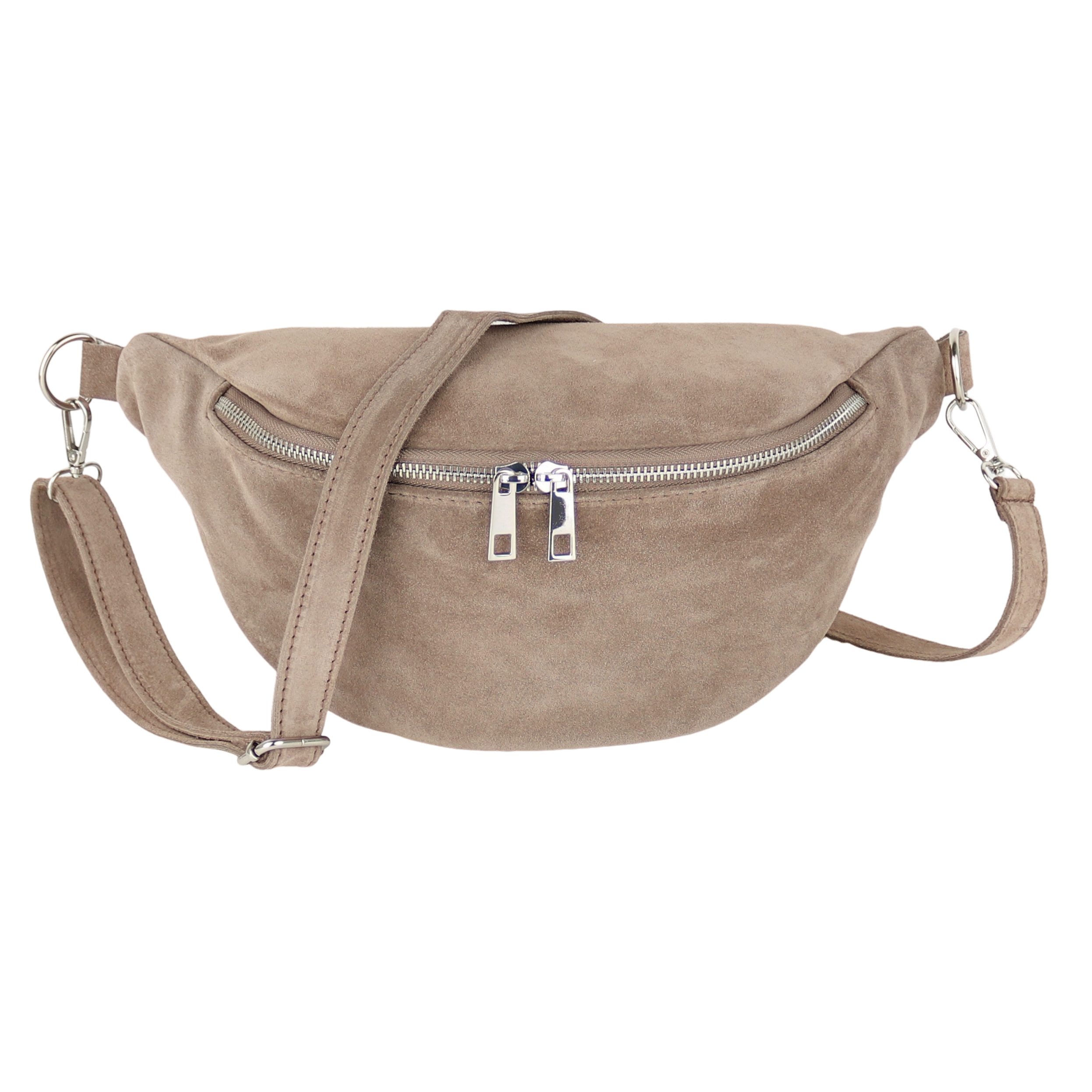 Bauchtasche Damen, Wildleder, Made in Italy, Umhängetasche; Brusttasche