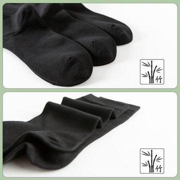 Vivi Idee Businesssocken 6-36 Paar Bambussocken schwarz, Strümpfe Anzugsocken, Damen Herren (6-Paar) verstärkte Spitze, anti Schweiß