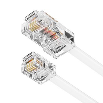 deleyCON deleyCON 6m Telefonkabel RJ11 auf RJ45 Modularkabel DSL VDSL Internet LAN-Kabel