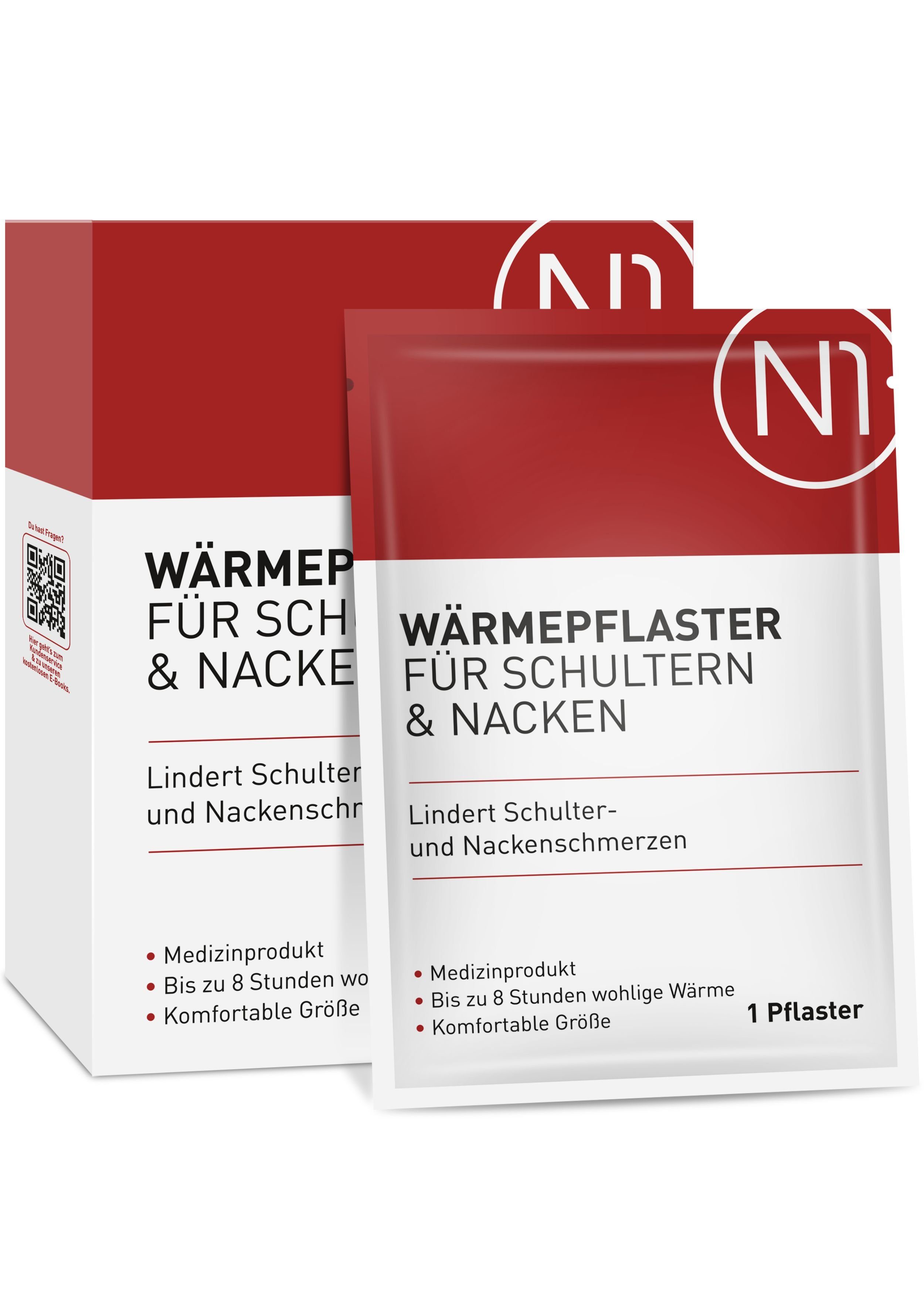 N1 Healthcare Wärmepflaster für Schulter & Nacken (8 St), 8 Stunden wohltuende Wärme