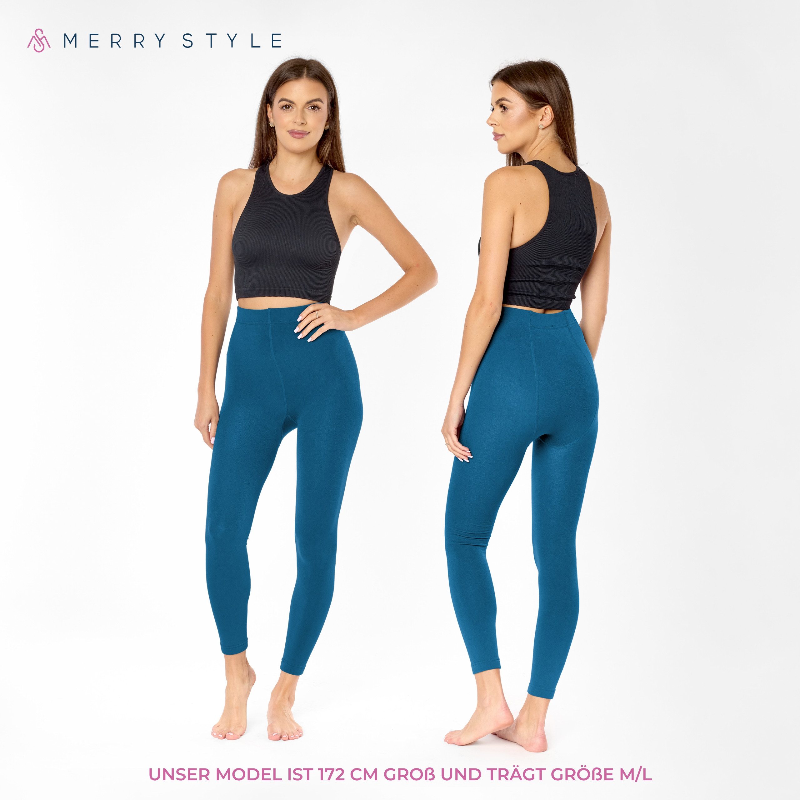 Merry Style Leggings Thermo Leggings Damen Gefütterte Thermoleggings Winter MS-ATX-441 (1-tlg)