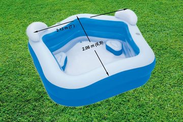 Bestway Sechseckpool FUN Pool Komplettset, Fünfeck Aufstellpool 213x206x69cm Planschbecken (Gartenpool ohne Pumpe Set, Gross, Aufstellbecken, Familienpool, Kinderpool), Schwimmbecken für Garten, Schwimmpool Kinder & Erwachsene