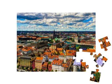 puzzleYOU Puzzle Stadtbild von Kopenhagen, Dänemark, 48 Puzzleteile, puzzleYOU-Kollektionen Kopenhagen