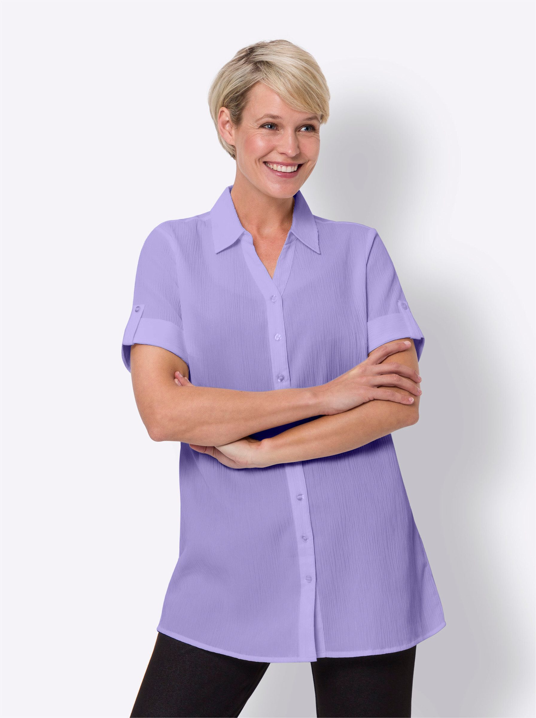 Sieh an! Klassische Bluse Longbluse . günstig online kaufen