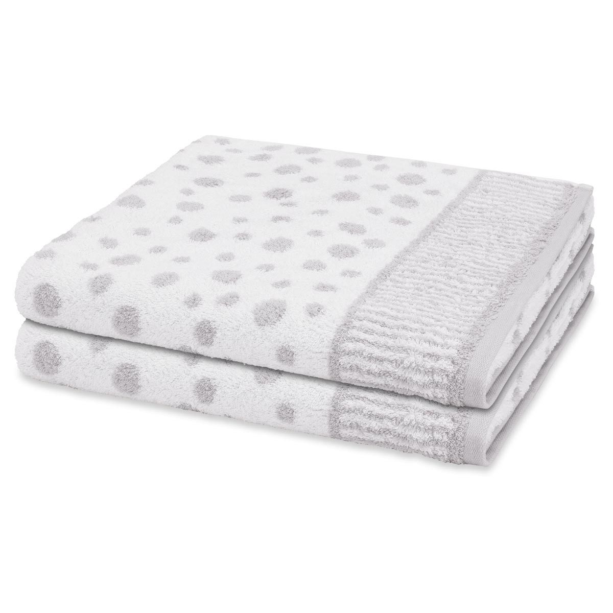 ROSS Handtuch Set Punkte allover, Baumwolle (Spar-Set, 2-St), 2 X Duschtuch im Set - Baumwolle - Saugstark