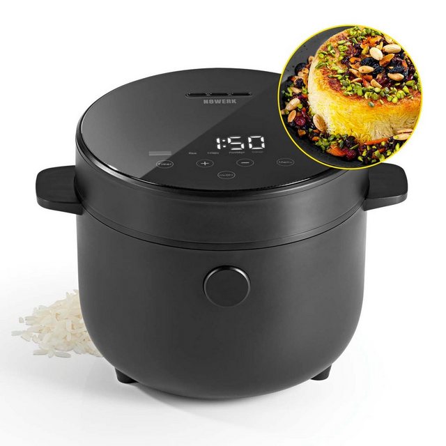 N8WERK Reiskocher Digitaler Reiskocher – schwarz