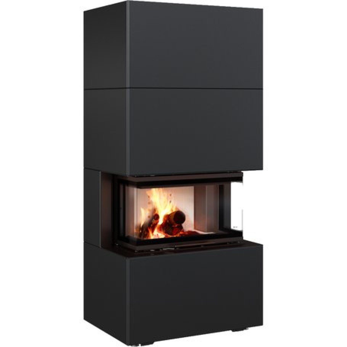 Kratki Kaminbausätze KRATKI Easy Box 7 kW Schwarz Doppeltüröffnung 2.BimSchV2 O 160 mm