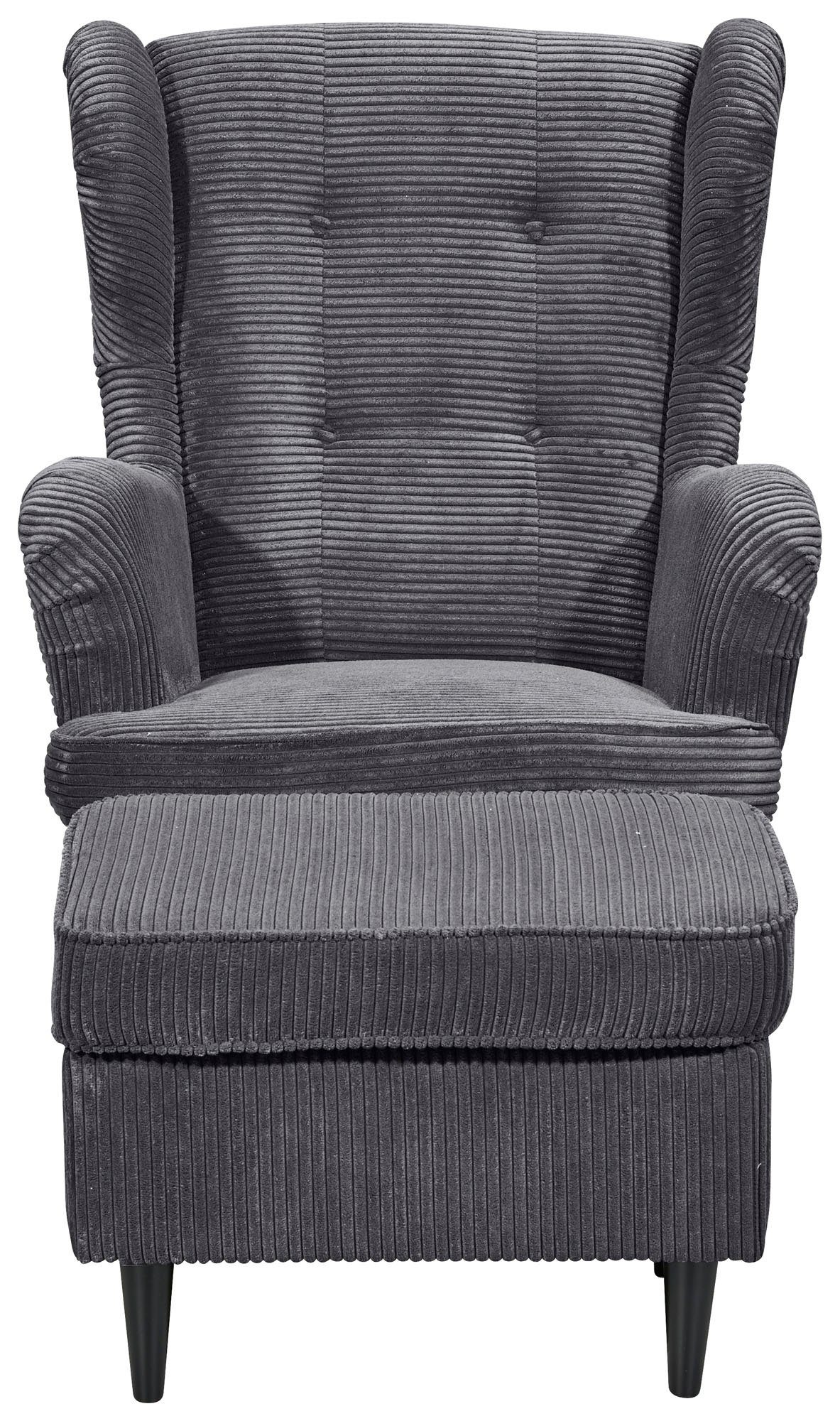 ED EXCITING DESIGN Hocker Oskar, mit Massivholzfüßen