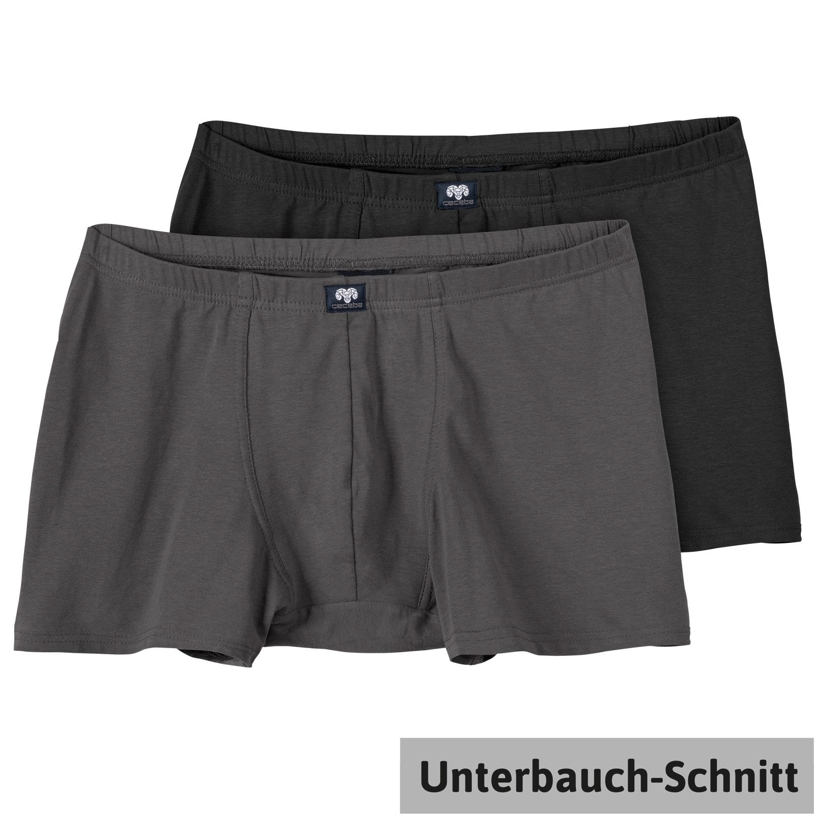CECEBA Retro Pants Ceceba 2er-Pack Unterbauch-Pants XXL grau/schwarz (Spar- günstig online kaufen
