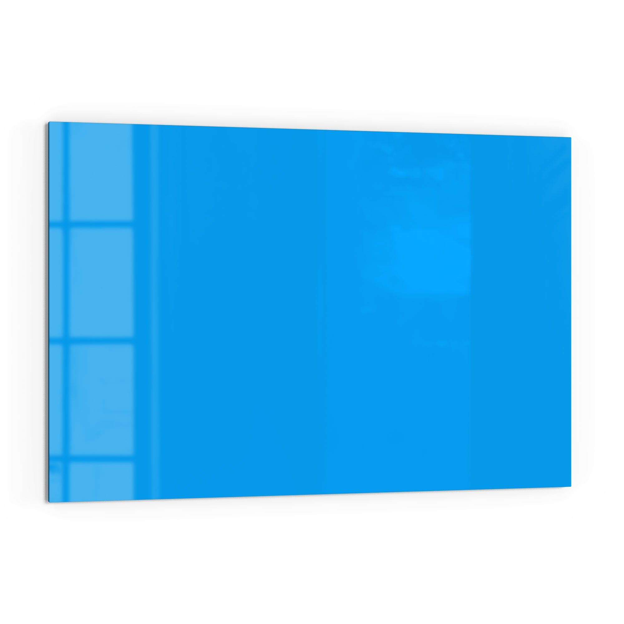 DEQORI Küchenrückwand 'Unifarben - Hellblau', Glas Spritzschutz Badrückwand Herdblende