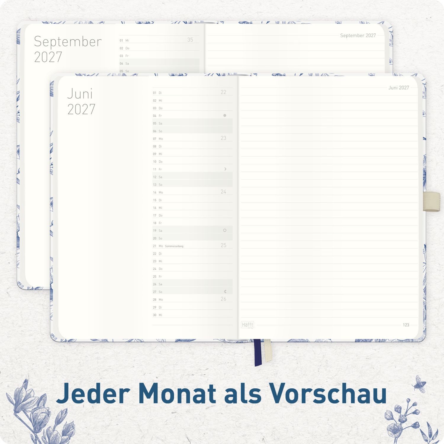 Häfft Terminkalender Wochen-Notiz-Timer Classic 2026/2027 / 17 Monate / A5 – Bild 5 von 5