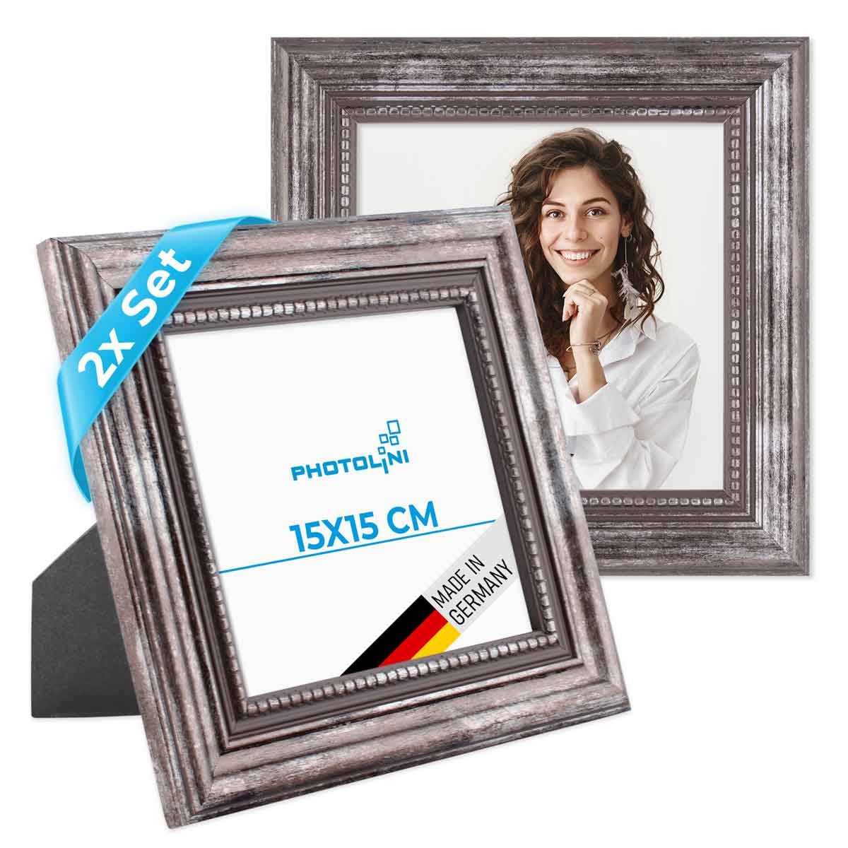 PHOTOLINI Bilderrahmen 2er Set Massivholz-Rahmen im günstig online kaufen