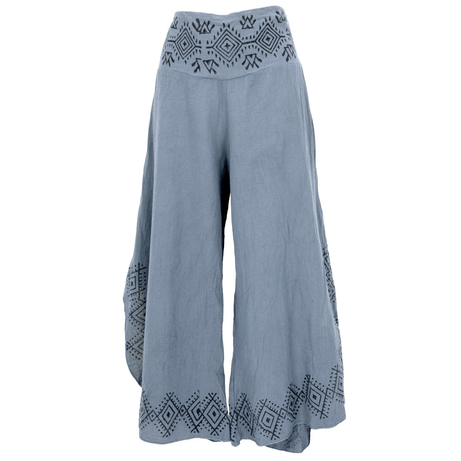 Guru-Shop Relaxhose Bequeme Sommerhose in natürlichem Look,.. alternative Bekleidung