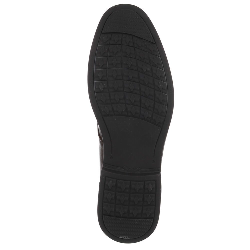 Coolwalk Herrenschuh Klettverschluss Leder-Optik Alltag Komfort Schnürschuh (91917795) Blockabsatz Halbschuhe in Schwarz – Bild 3 von 5