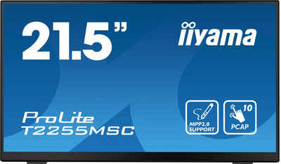 Iiyama 54.5cm (21,5) T2255MSC-B1 16:9 M-touch HDMI+USB IPS retail TFT-Monitor (1920 x 1080 px, Full HD, 5 ms Reaktionszeit, 60 Hz, IPS, Touchscreen, Lautsprecher)