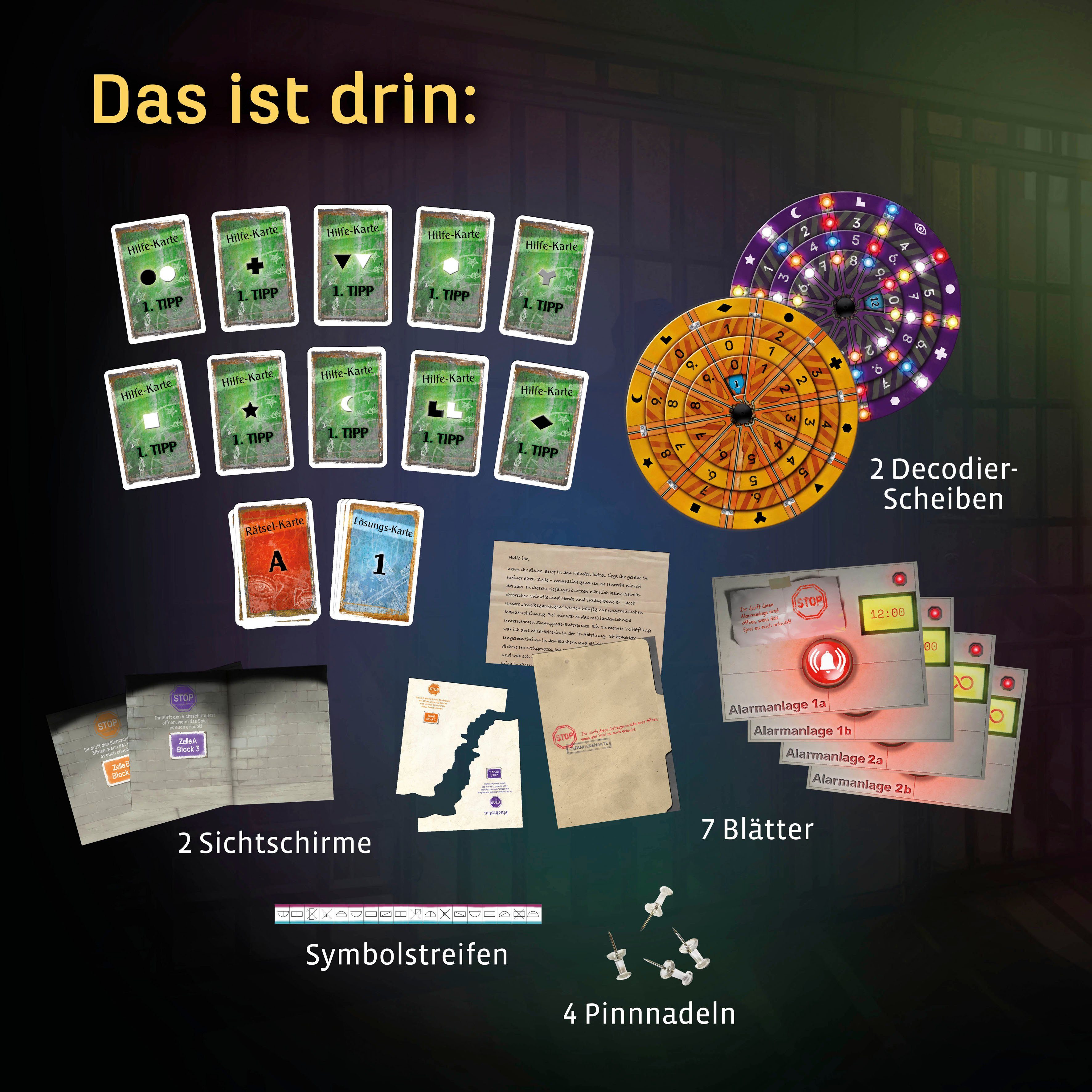 Kosmos Spiel EXIT, Das Spiel, Der Gefängnisausbruch, Rätselspiel, Made in Germany