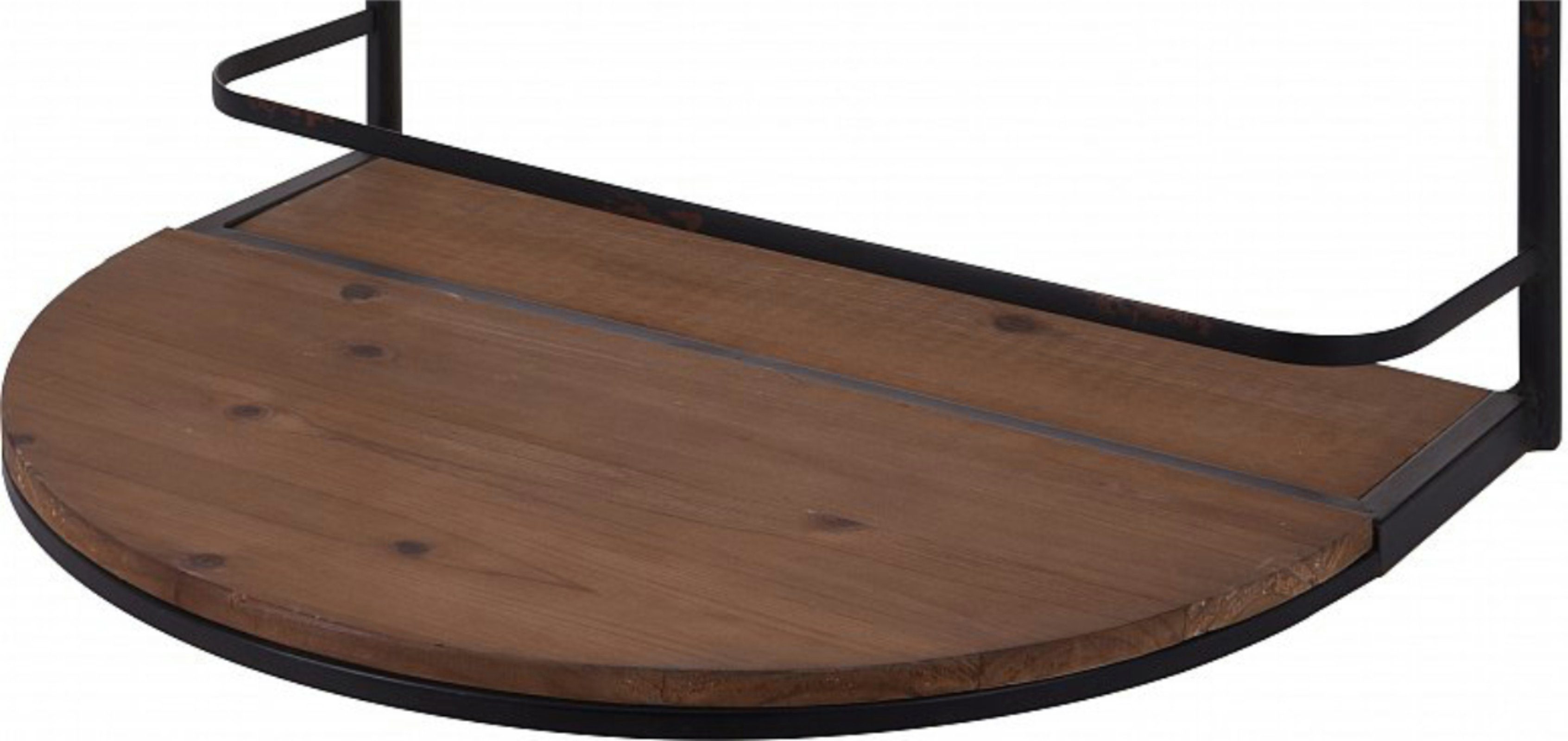 Koopman Weinregal Weinregal Wandregal Klapptisch 60x56x42 cm Schwarz Braun, Stück 1-tlg., Weinschrank, Weinlager, Braun / Schwarz